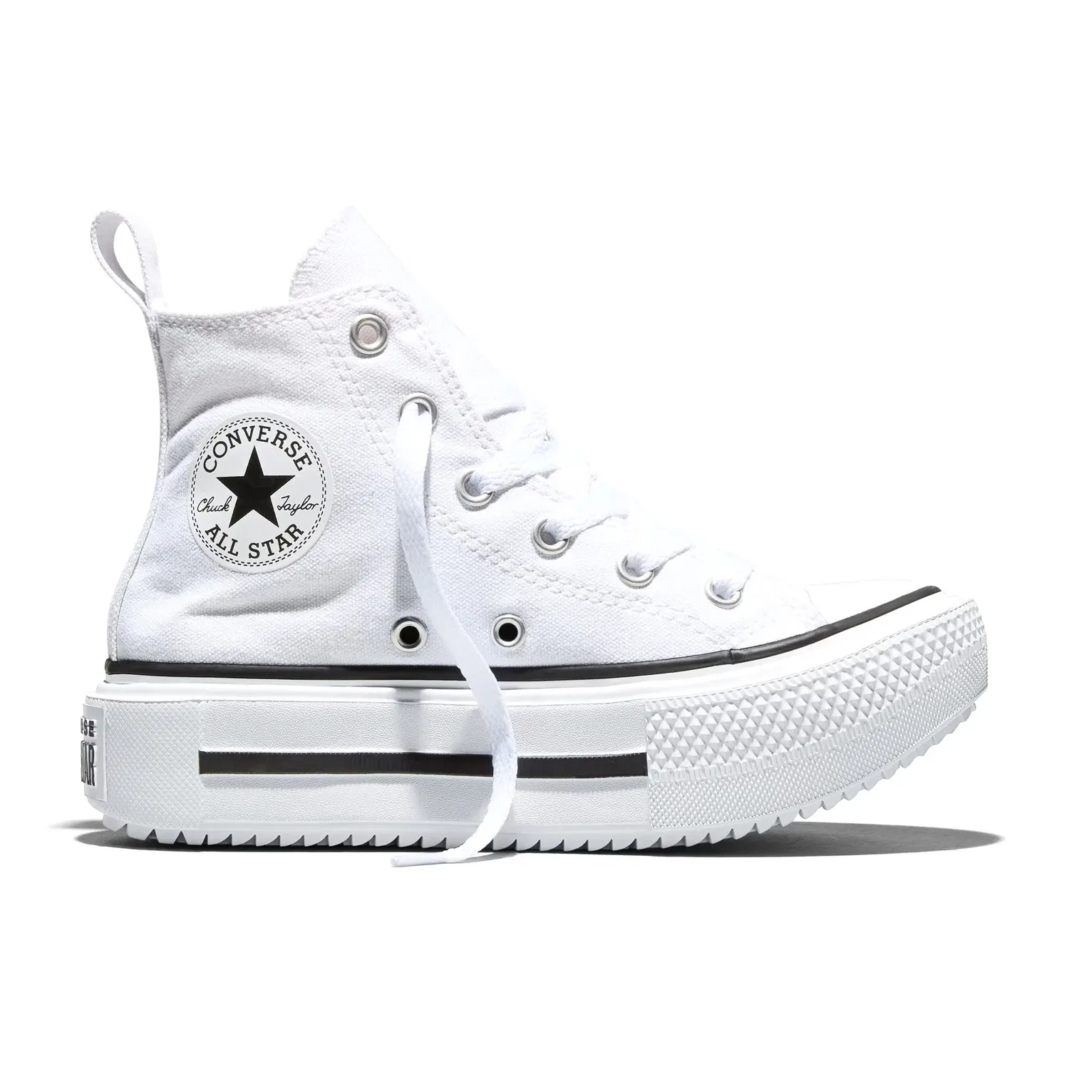 Детские кроссовки для мальчиков на высокой подошве Chuck Taylor All Star Lift Double Stack Converse, Blanco