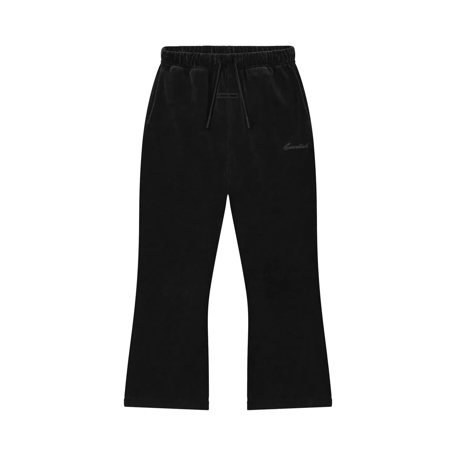 Спортивные брюки-клеш из велюра Fear of God Essentials, черный