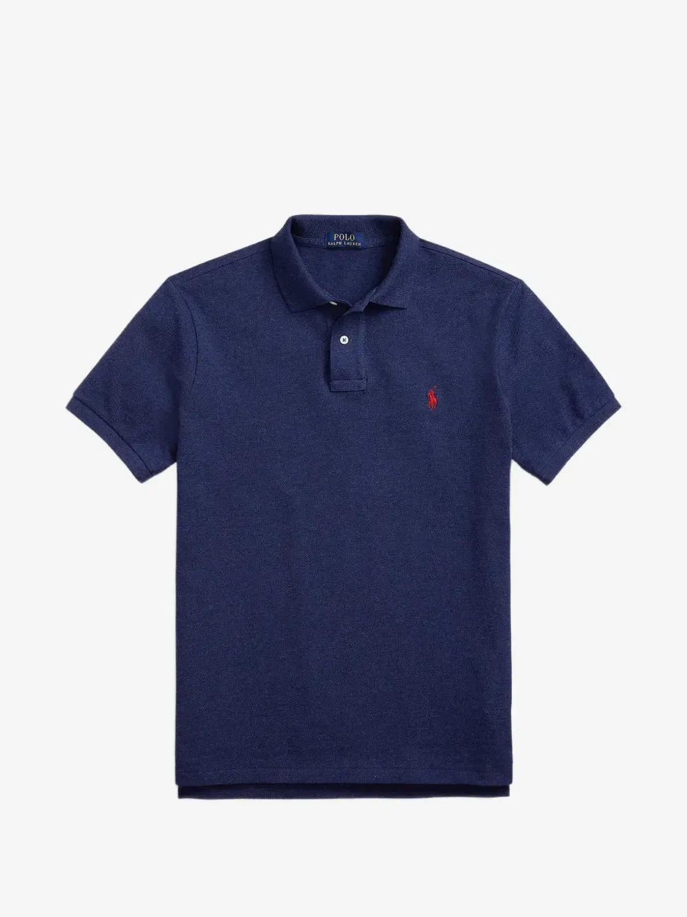 Рубашка-поло из пике с вышитым логотипом Polo Ralph Lauren, синий