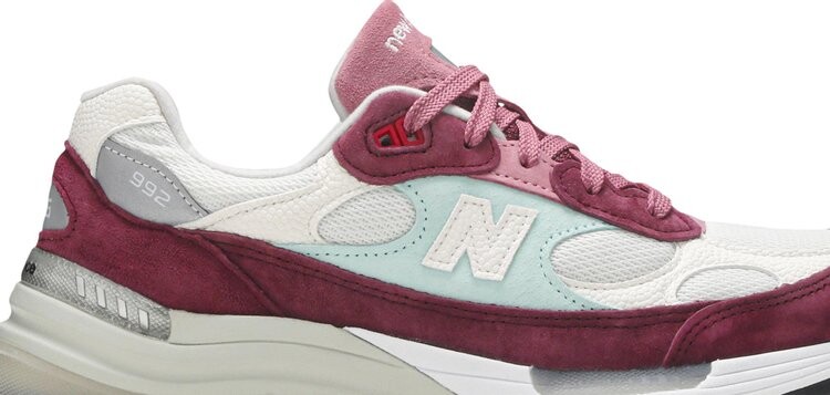 Кроссовки New Balance Kith x 992 Made in USA 'Kithmas Collection - Burgundy Reef', красный — фото 3