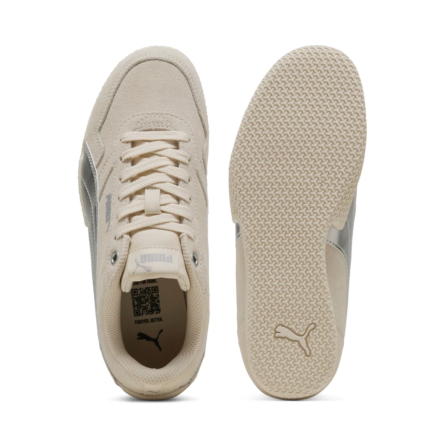 Детские кроссовки Bella Donna Metallic PUMA, White/Silver — фото 4
