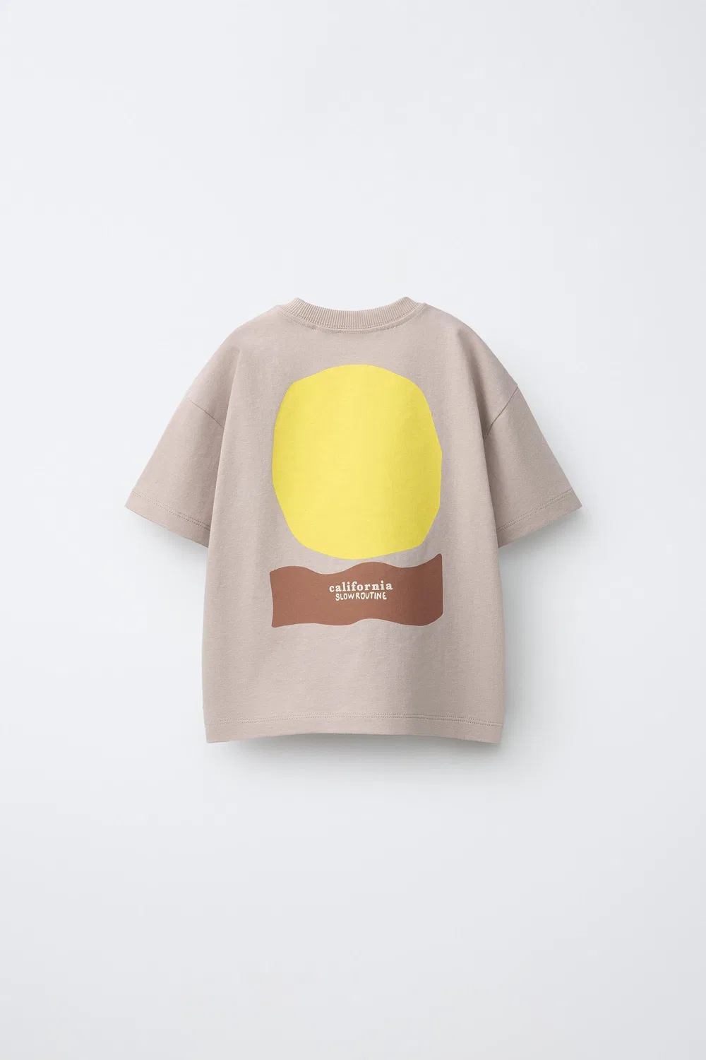 Футболка с принтом солнца ZARA, Mauve — фото 2