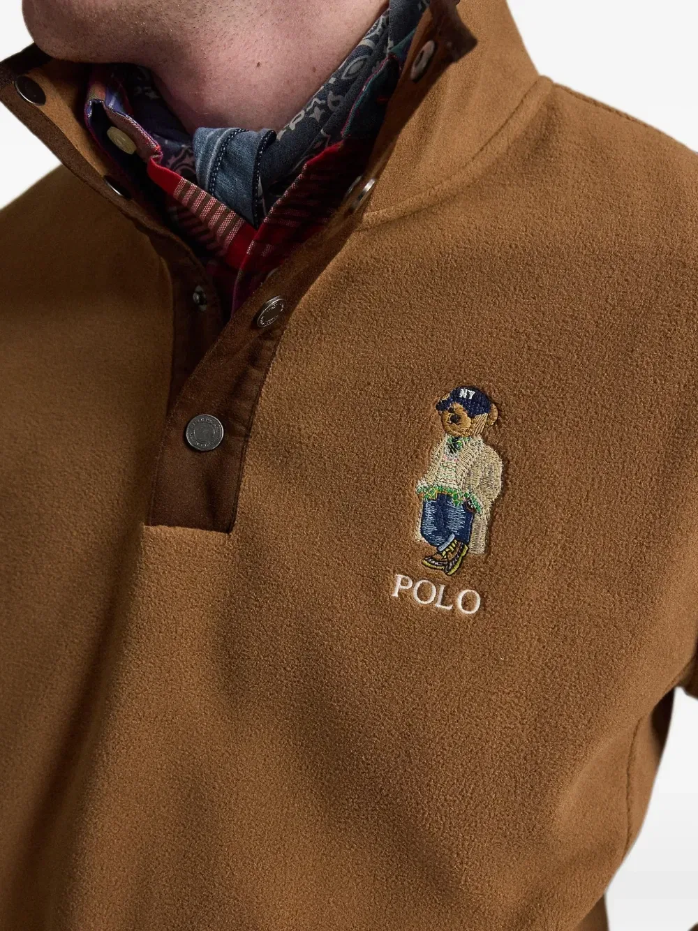 Худи из флиса с медведем Polo Bear Polo Ralph Lauren, коричневый — фото 3
