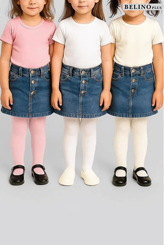 Детские колготки для девочек хлопковые 3-pack Belyy Socks, Multicolor — фото 3