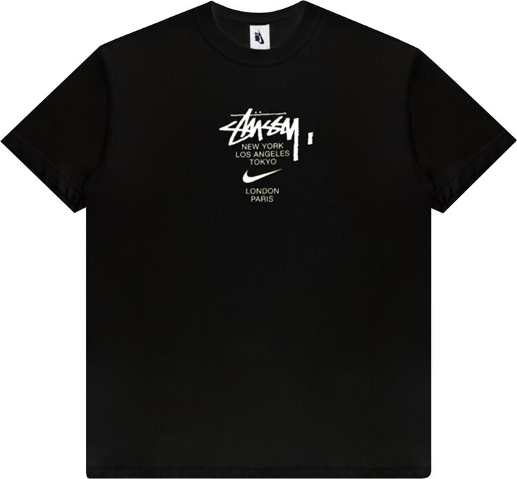 

Футболка Nike x Stussy International Tee 'Black', черный