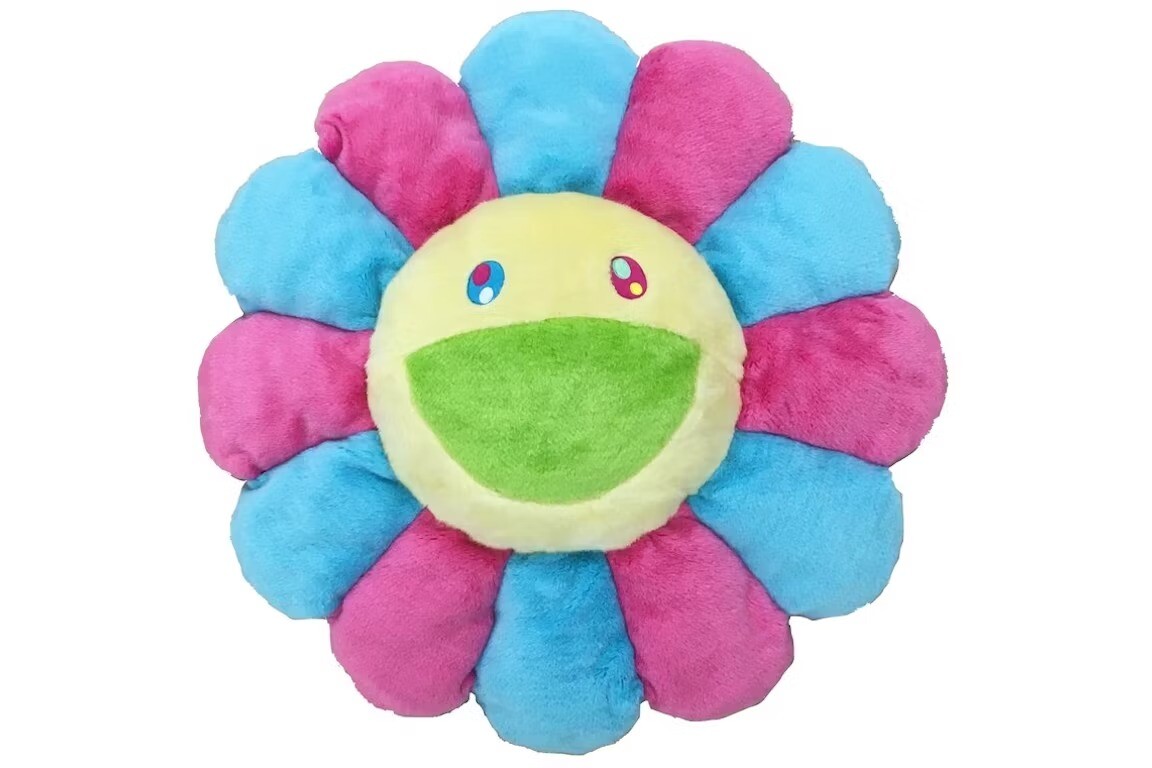 

Мягкая плюшевая фигурка Takashi Murakami Flower, 60 см, розовый/голубой/светло-желтый