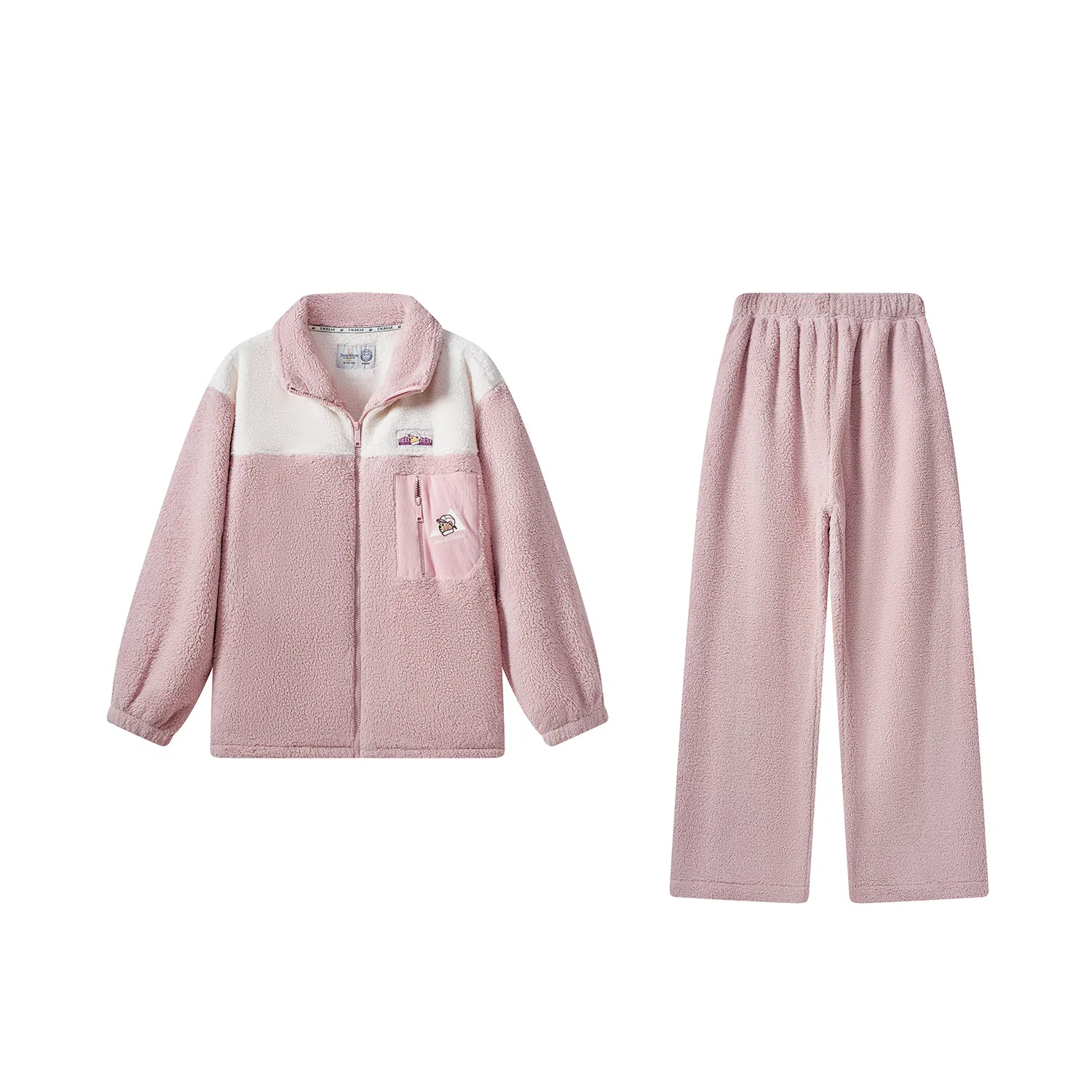 Детский комплект пижам с принтом Pajama Set Unisex Teenie Weenie, Cream Powder