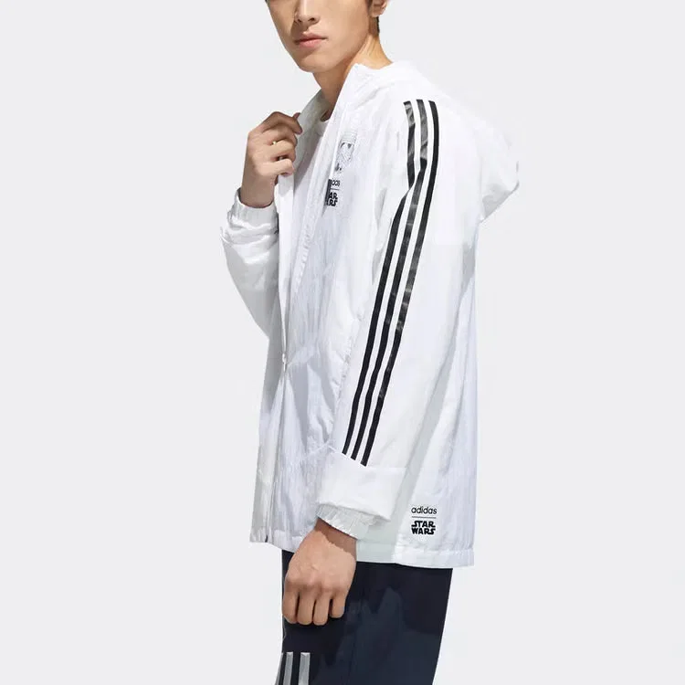 Худи с принтом логотипа Adidas, белый — фото 4