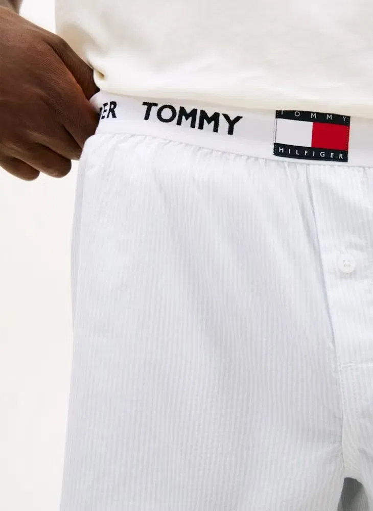 Комплект пижамный с принтом Heritage Tommy Hilfiger, слоновая кость — фото 3