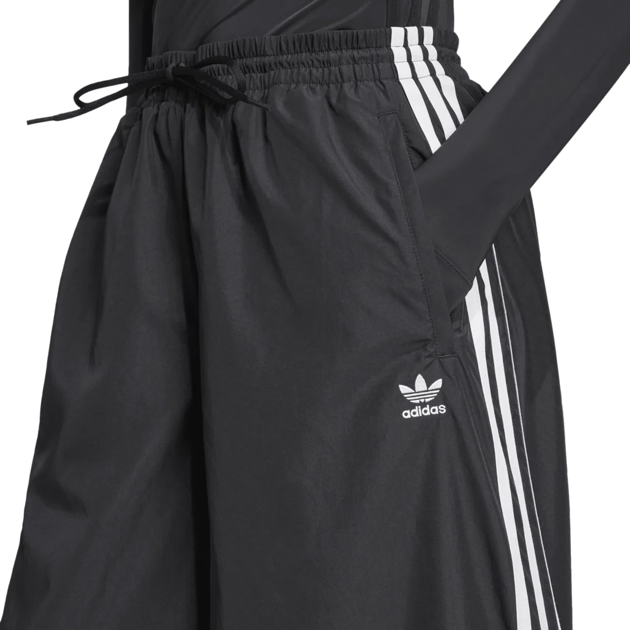 Женские брюки Oversized Woven Track Adidas, белый/черный — фото 3