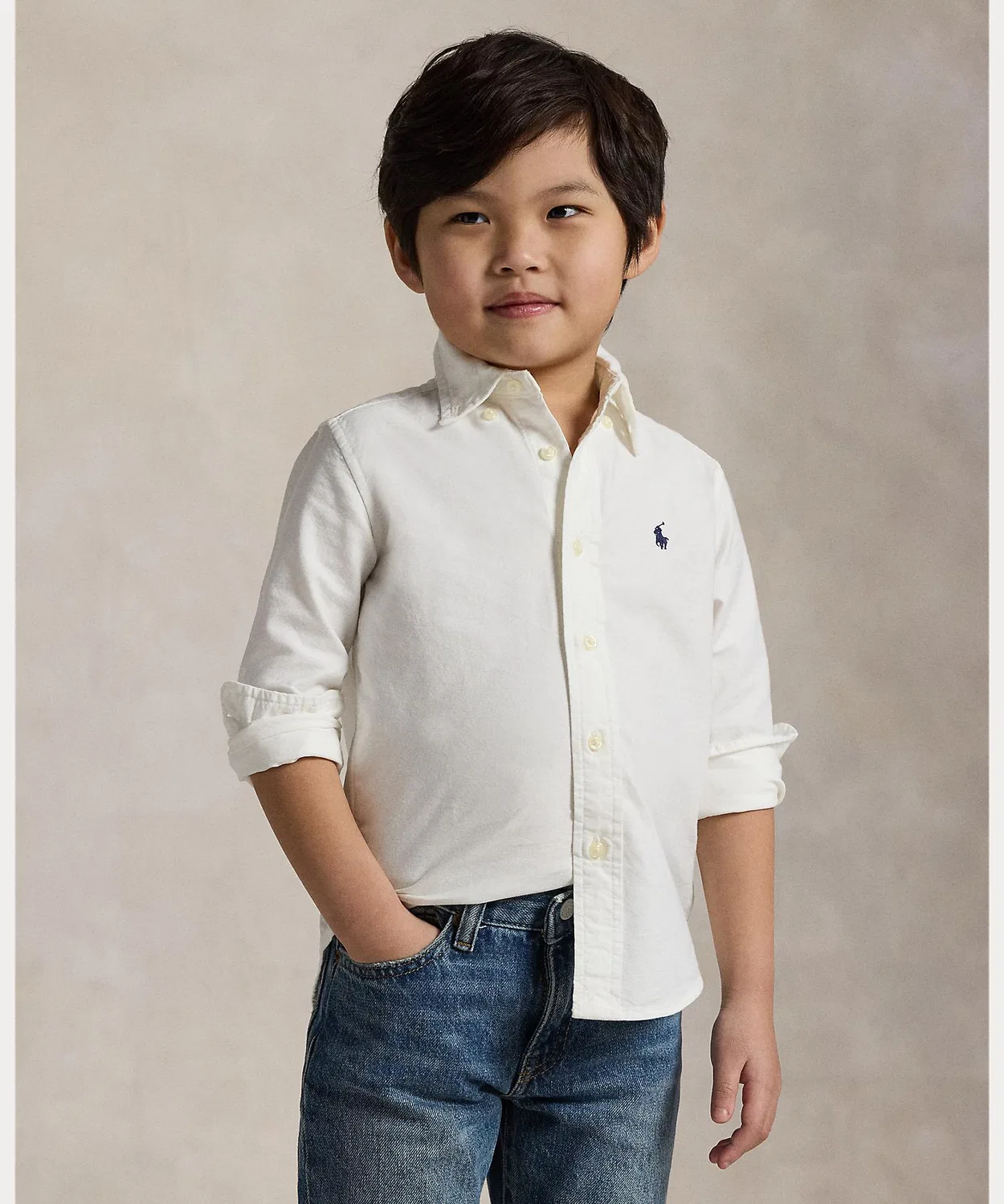 Детская рубашка с длинным рукавомPOLO RALPH LAUREN CHILDRENSWEAR, White