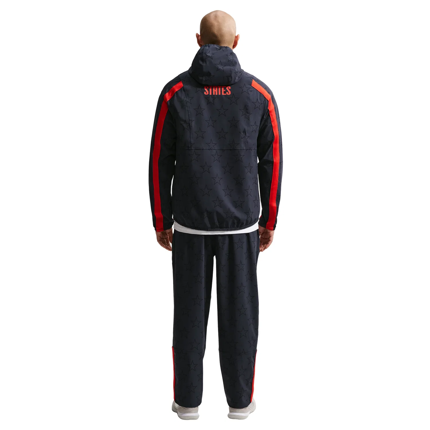 Мужские штаны из футера с принтом Nike USMNT Energy Dri-FIT Woven Pants Dark Obsidian University Red, синий — фото 3