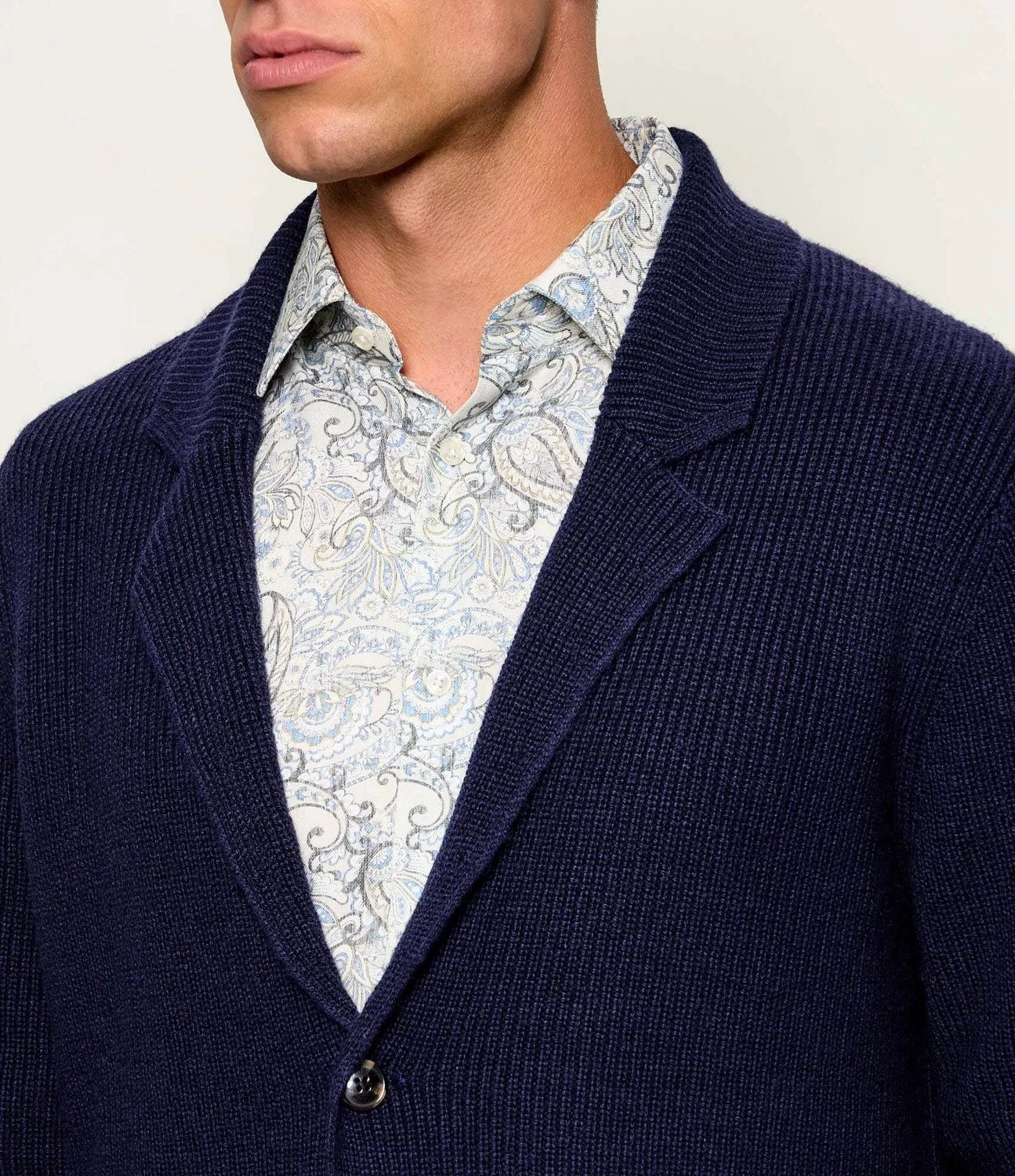 Кардиган шерстяной свободного кроя New York Tommy Hilfiger, темно-синий — фото 4