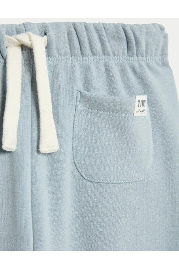 Детские брюки-джоггеры для девочек хлопковые Marks & Spencer, Blue — фото 3