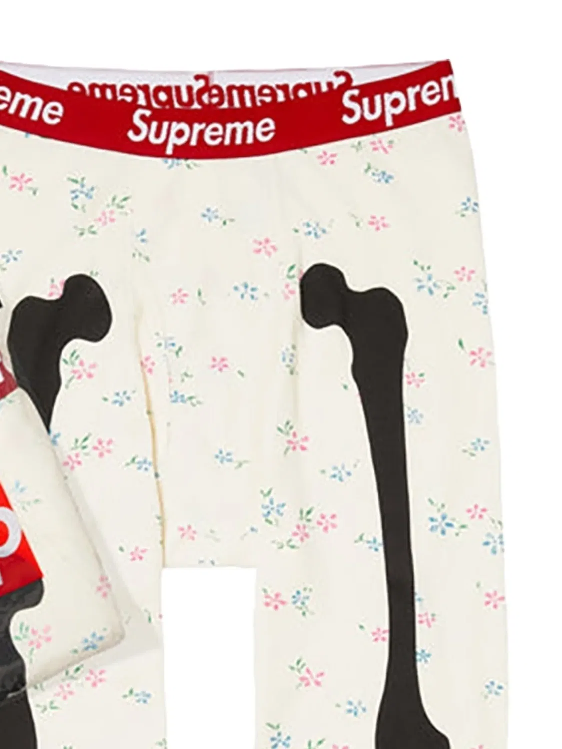 Брюки с принтом из коллаборации с Hanes Supreme, нейтральные цвета — фото 2