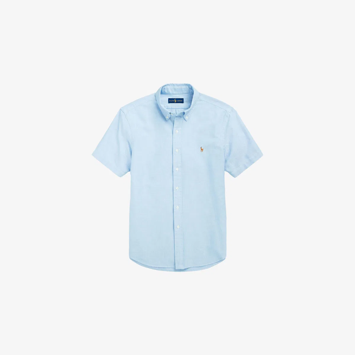 Хлопковая рубашка-оксфорд с вышитым логотипом Polo Ralph Lauren, синий