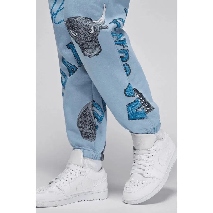 Женские спортивные брюки из футера с эластичным поясом Jordan Brooklyn Fleece Nike, Белый — фото 4