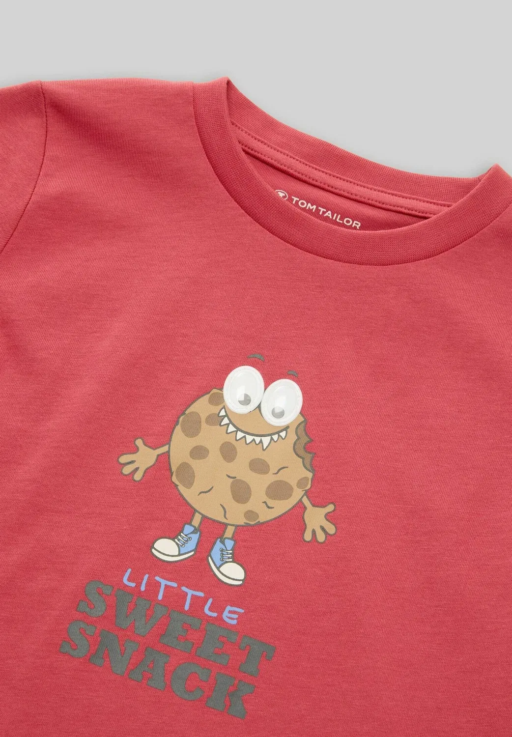 Футболка с длинными рукавами (T-Shirt langarmshirt mit interaktivem print) Tom Tailor, Berry Red — фото 3