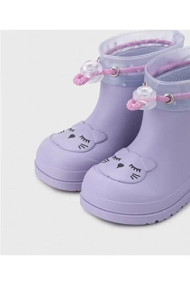Детские сапоги для девочек водонепроницаемые Mendi gato mauve kids rain boots Igor, Lilac — фото 4