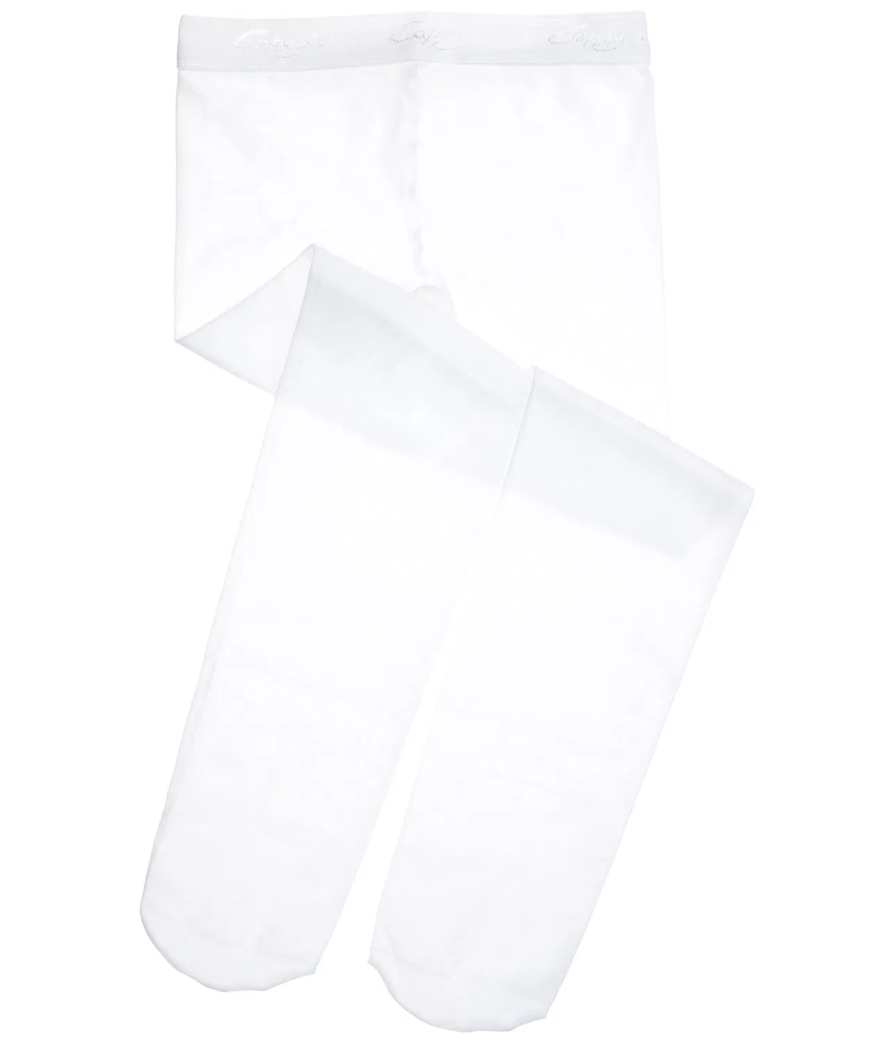 Детские колготки со стопой с блеском Girls Girls' Ultra Shimmery Footed Tights Capezio, White
