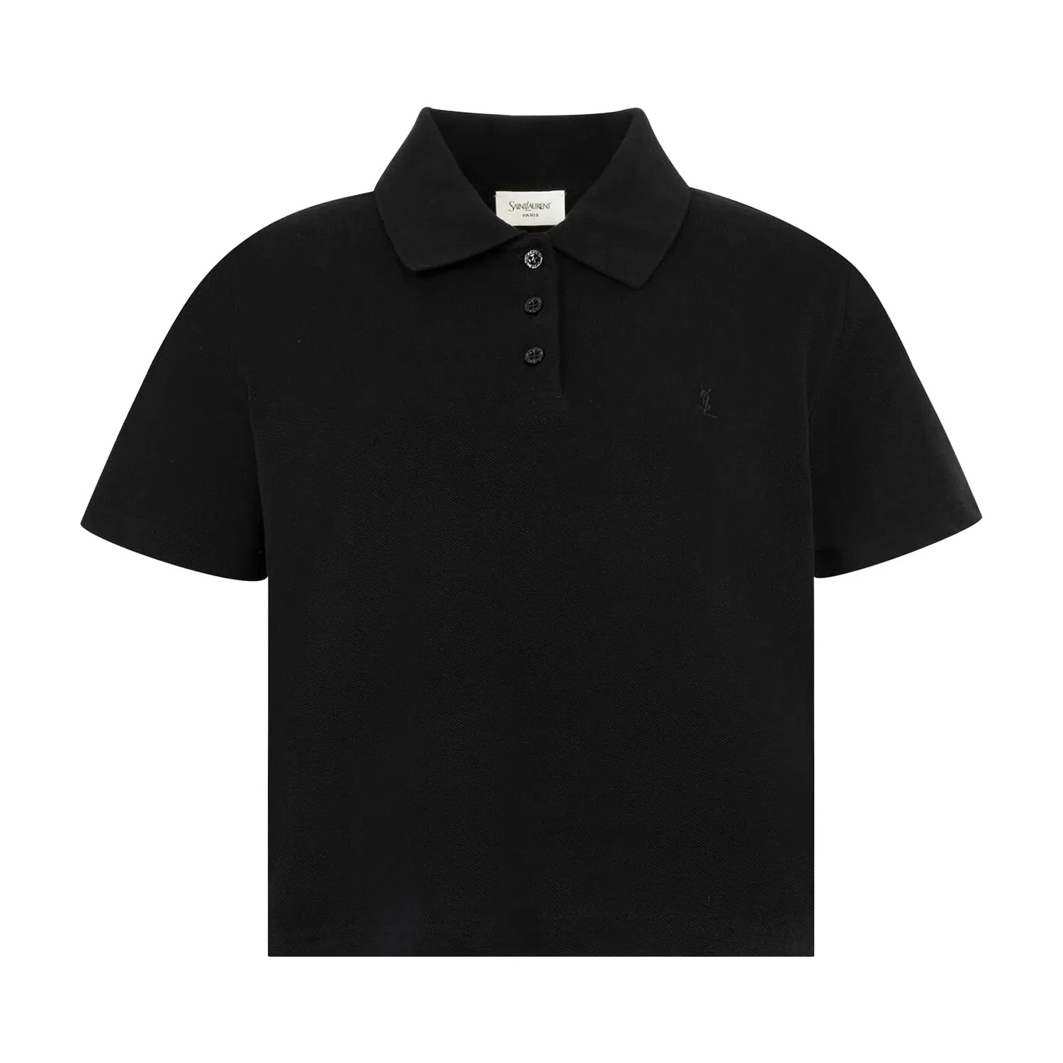 Поло Saint Laurent Petit Polo Broderie, черный