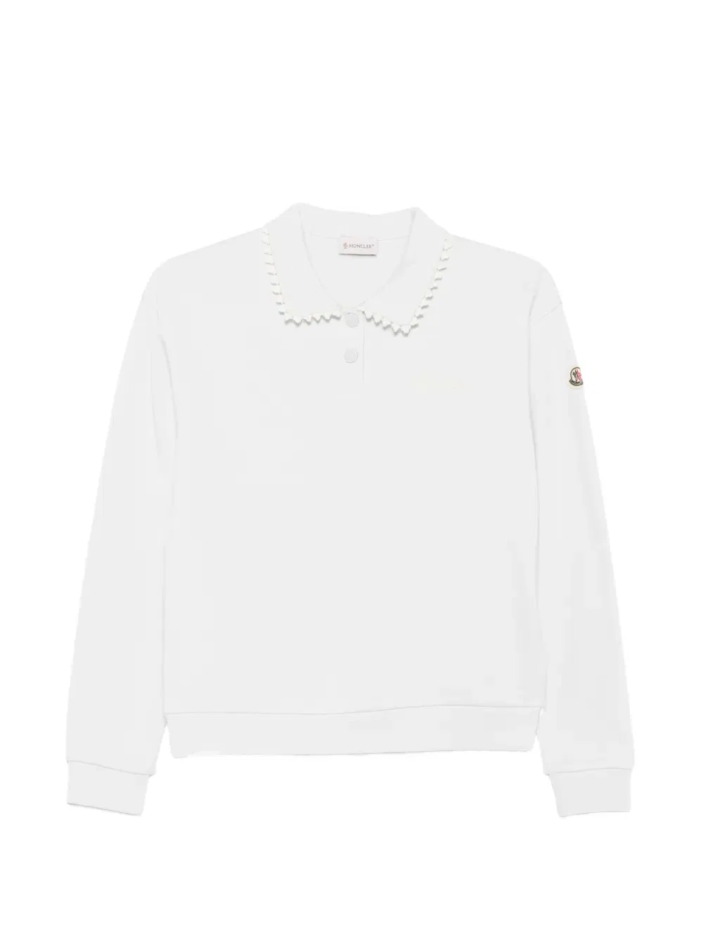 Толстовка с отделкой крючком Moncler Enfant, белый