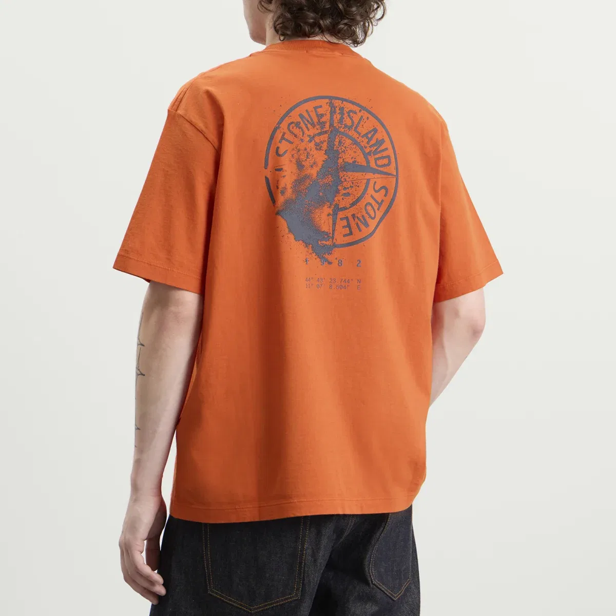 Футболка с принтом Vertical Placement Stone Island, Burnt Orange — фото 3