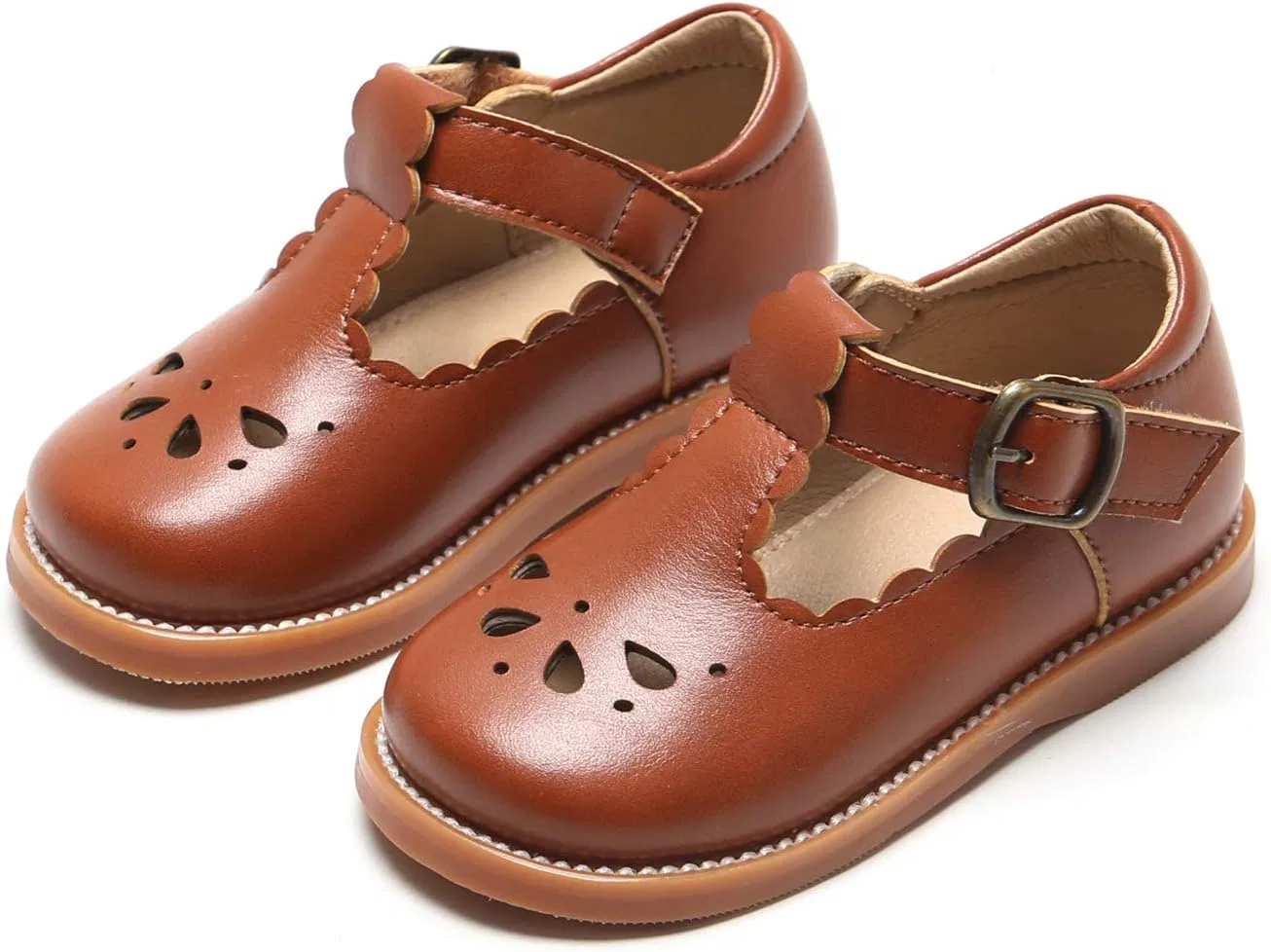 Детские туфли оксфорды для девочек ESTINE, Brown