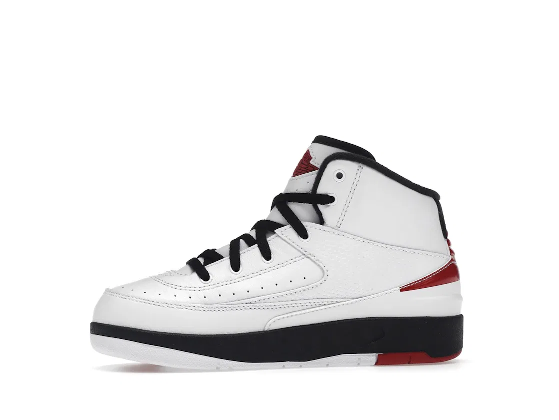 Детское кеды Jordan 2 Retro OG Chicago (2022) (PS) Jordan, White Varsity Red Black — фото 3