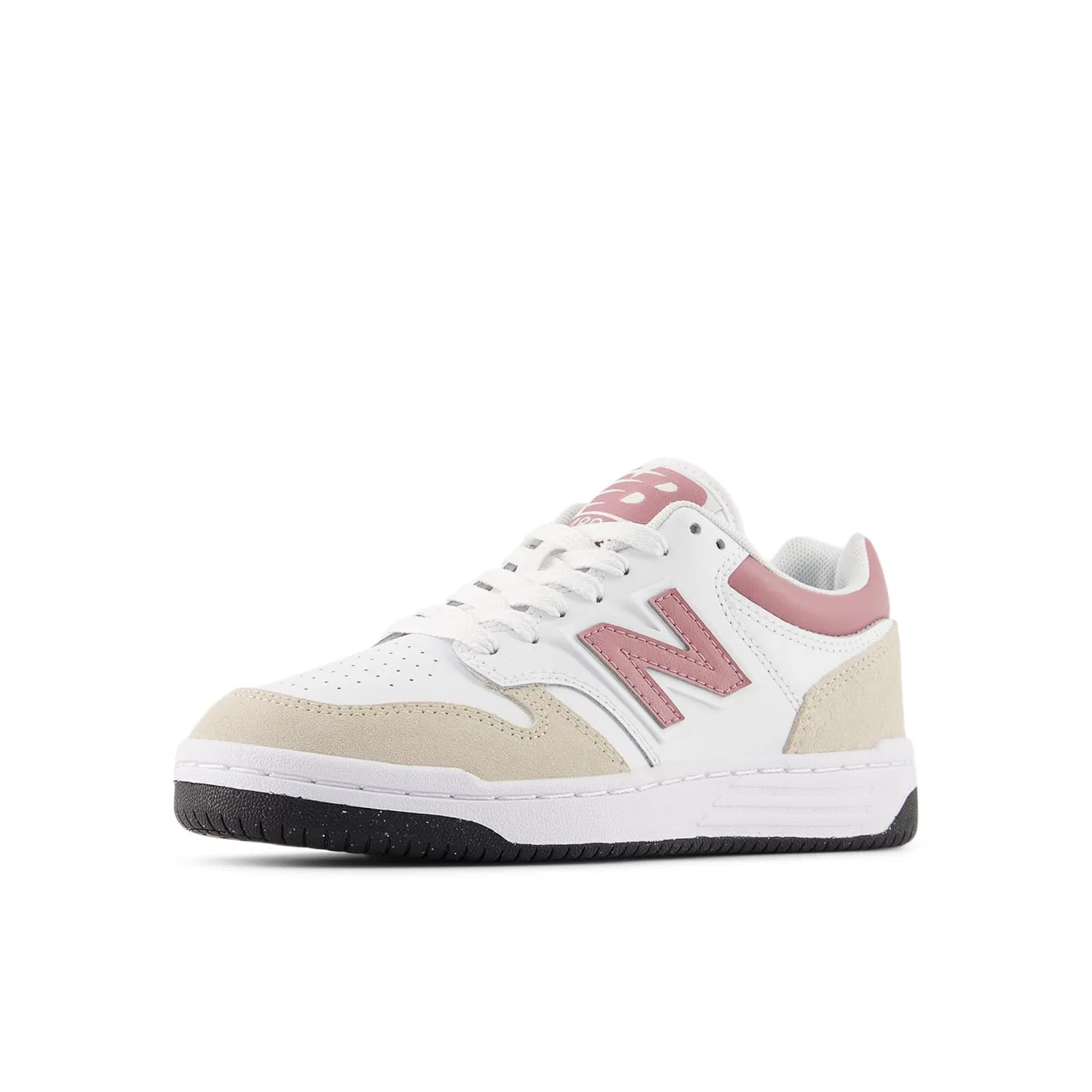 Детские кроссовки для мальчиков с шнуровкой 480 V1 Lace-up New Balance, Rosewood White