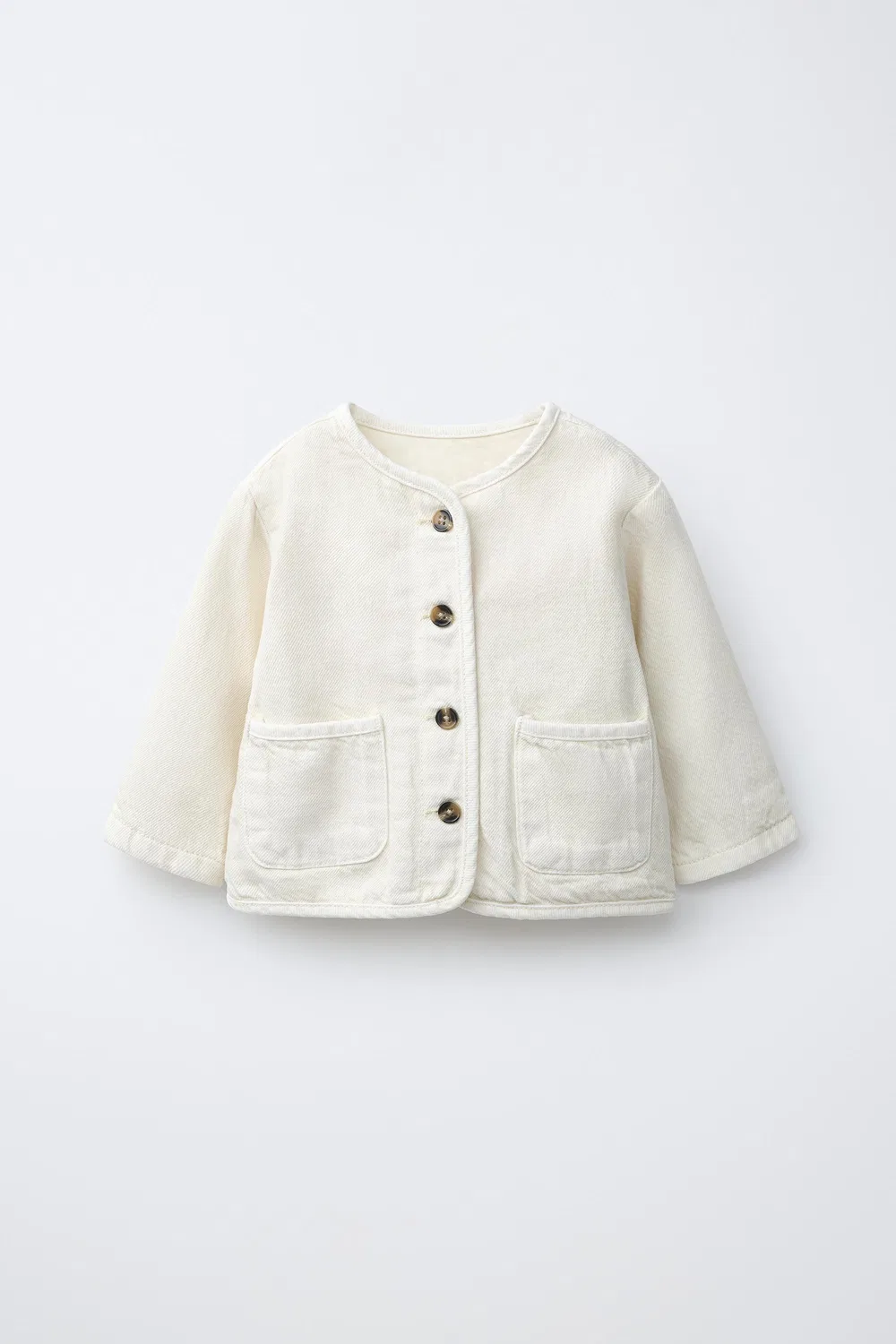 Саржевая куртка ZARA, Ecru