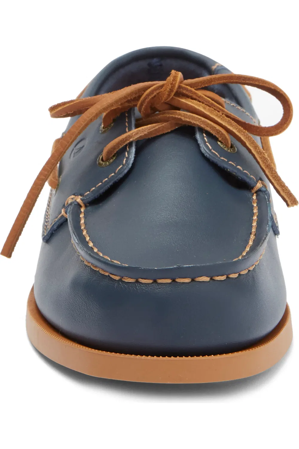 Детские туфли лоферы на шнуровке Authentic Original 2-Eye Boat Shoe Sperry, темно-синий — фото 4