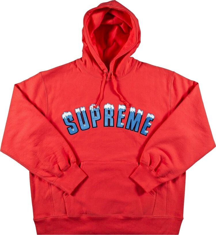 Толстовка Supreme Icy Arc Hooded Sweatshirt 'Bright Coral', оранжевый — фото 2