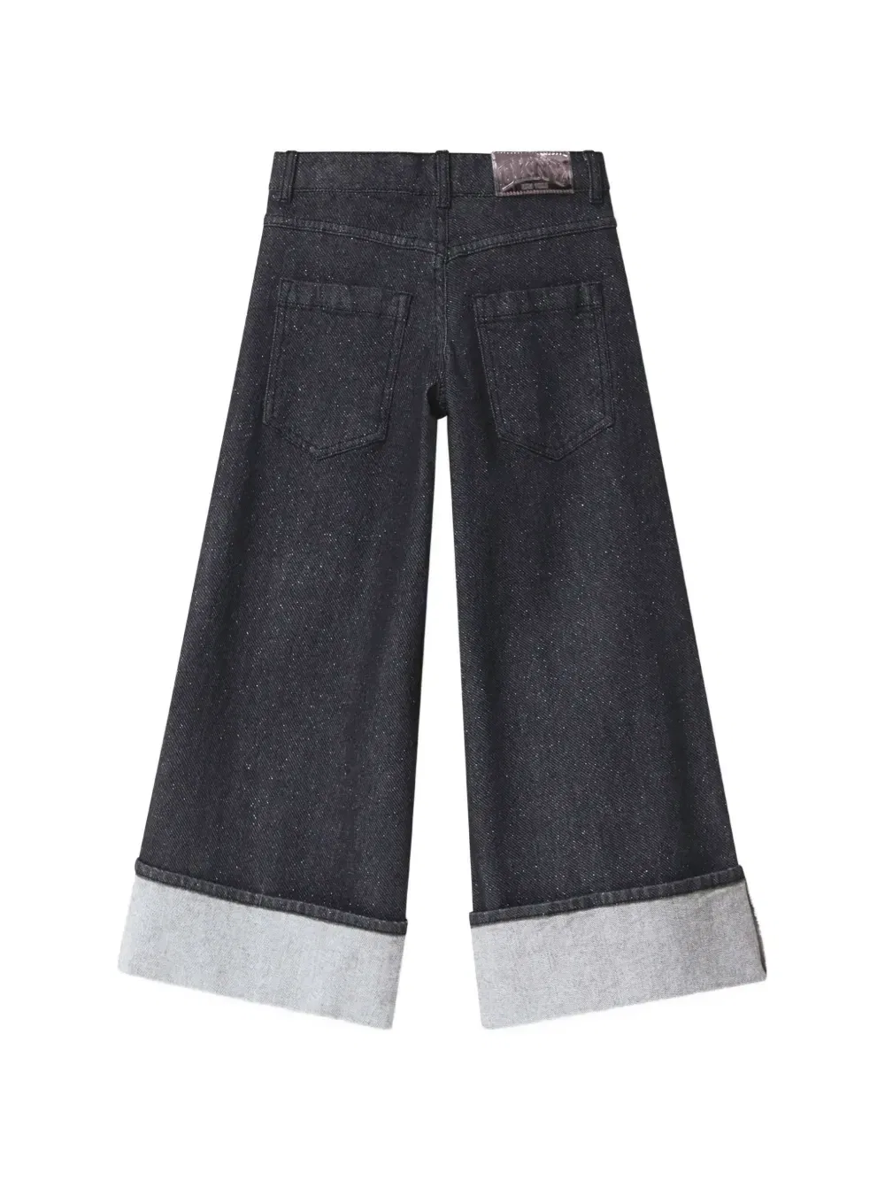 Широкие джинсы с блестками DKNY Kids, черный — фото 2