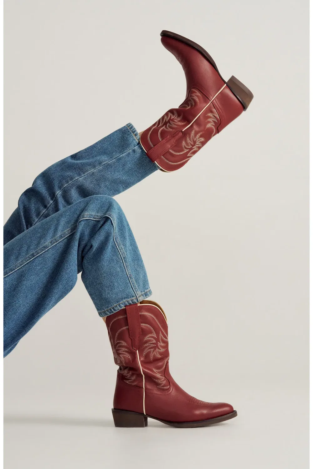 Детские ботинки вестерн на каблуке Annie Western Tecovas, Scarlet — фото 2