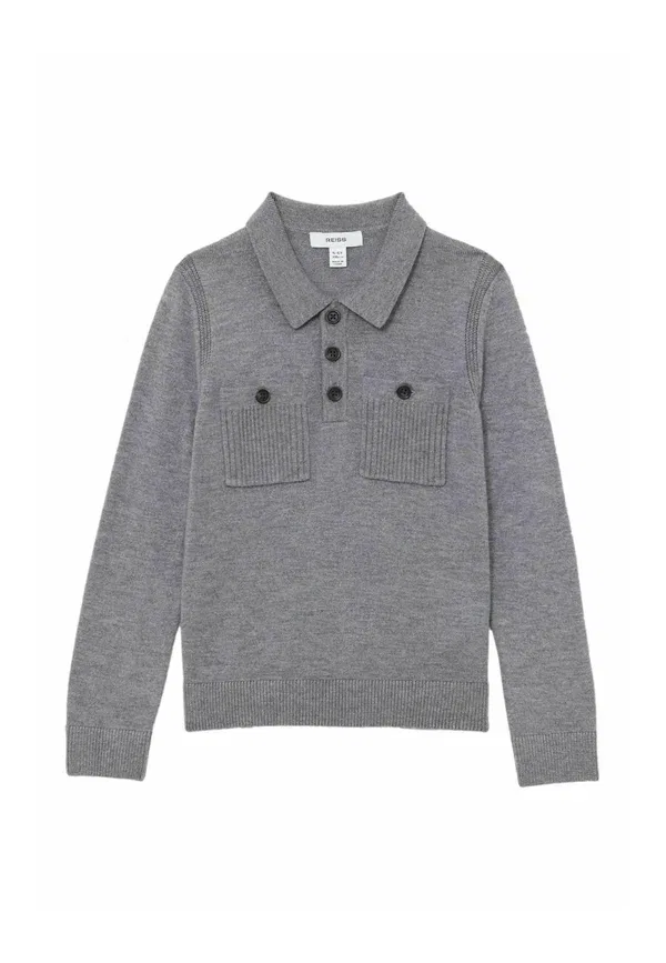 Платье-поло из нейлона Rectory Reiss, Grey Melange, серый