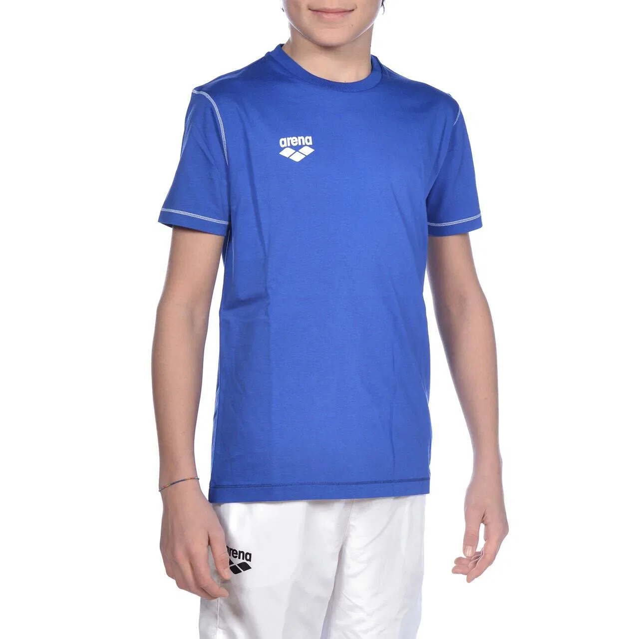 Детская футболка с коротким рукавом Arena Team Line SS Tee, Цвет: Blau — фото 4