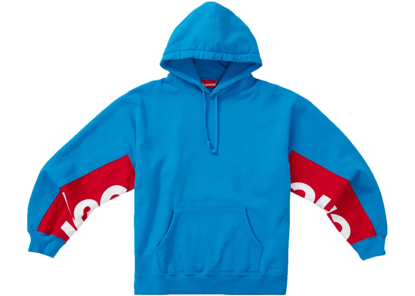 Мужской худи с капюшоном и панельным дизайном Supreme, Bright Blue — фото 2