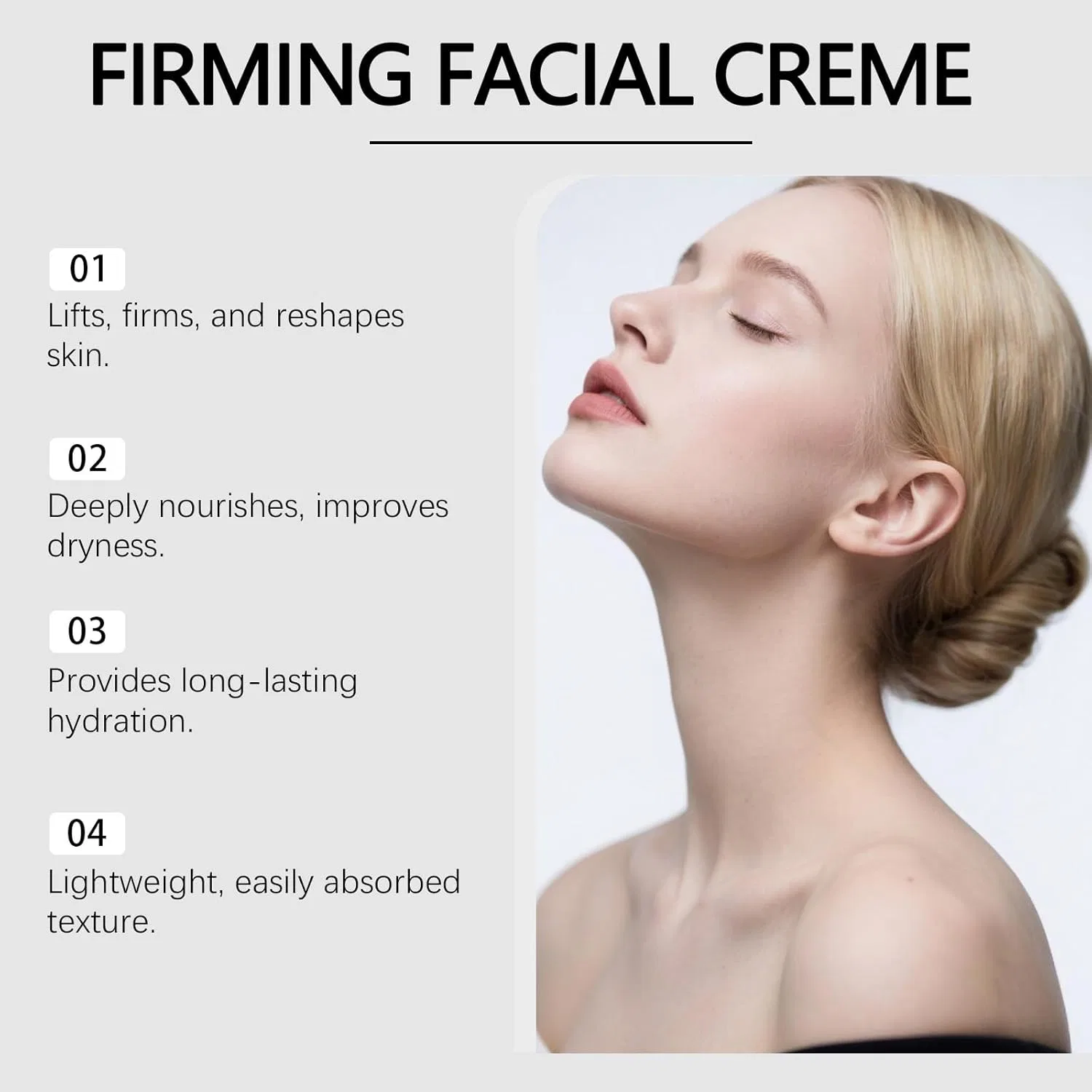 Крем для лица лифтинг-фирминг Champagne Lift Firming Face Cream, Raevior, 50г, 1pcs — фото 3