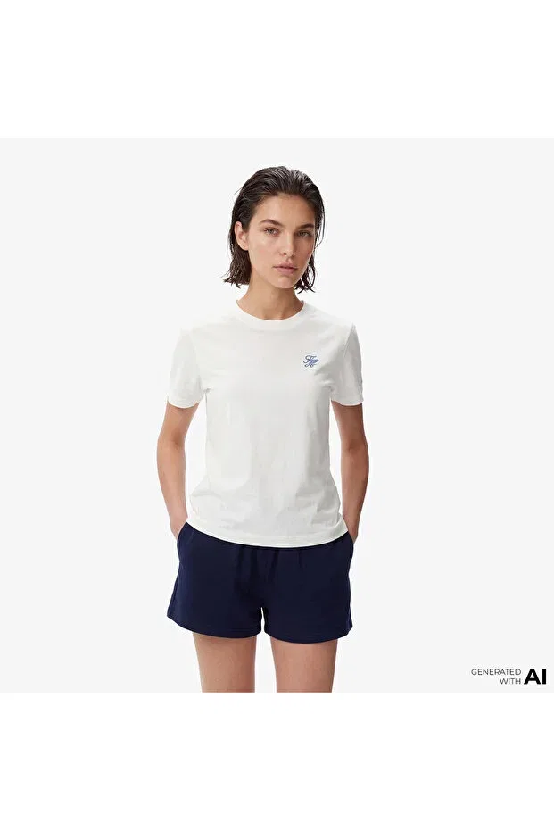 Женская футболка с коротким рукавом Script Tommy Hilfiger, White
