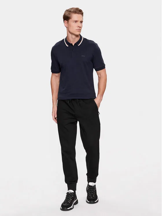 Поло regular fit Penrose Boss, темно-синий — фото 2