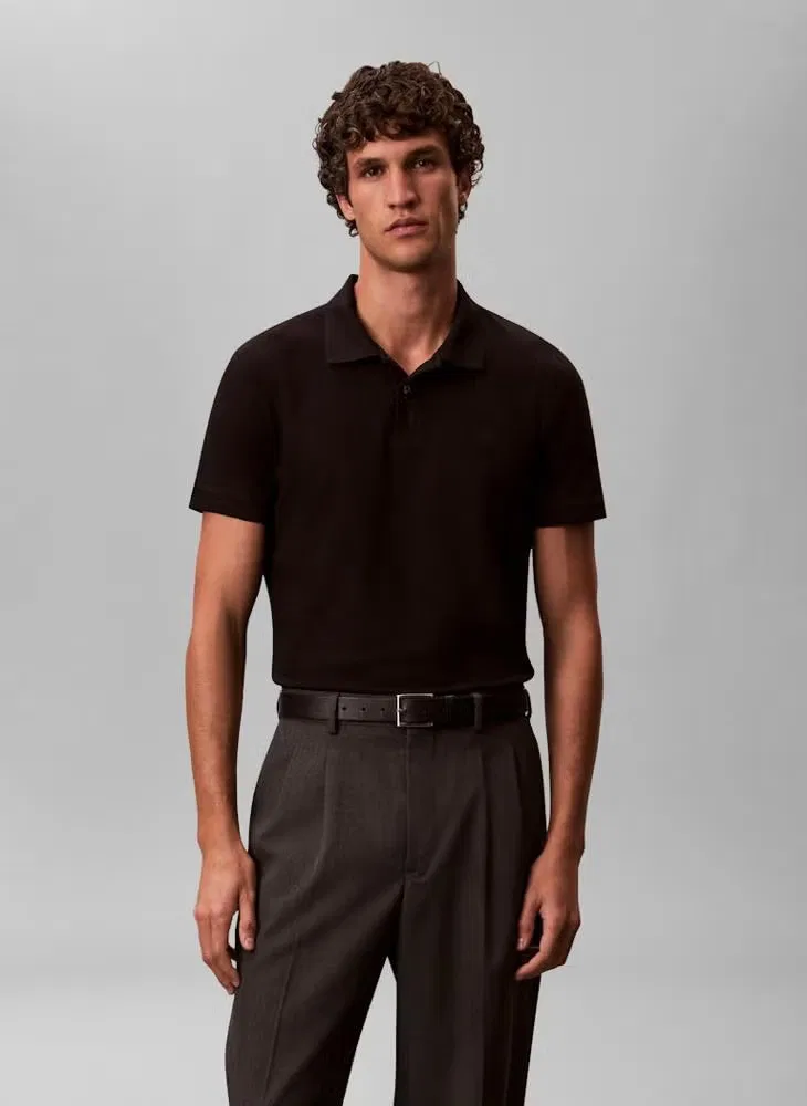 Поло приталенное Casual Slim Fit Calvin Klein, черный
