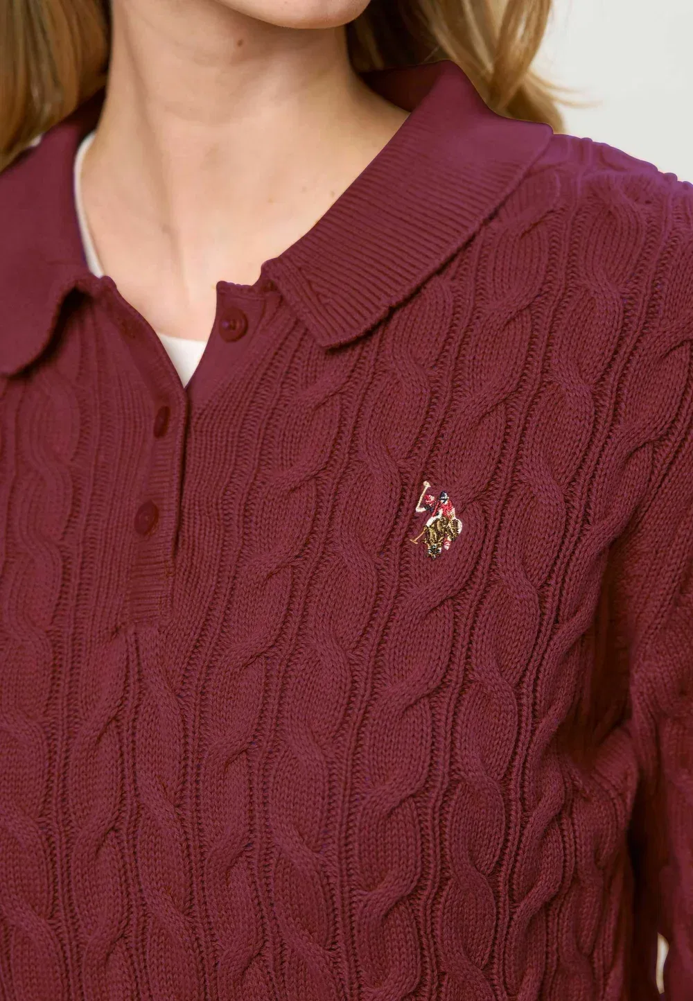 Карин - свитер U.S. Polo Assn., Tawny Port — фото 4
