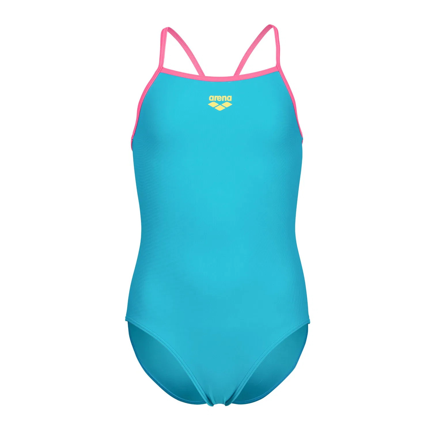 Детский купальник для девочек с открытой спиной Arena Girls Swimsuit Light Dr, Hellblau Rosa Magentapink