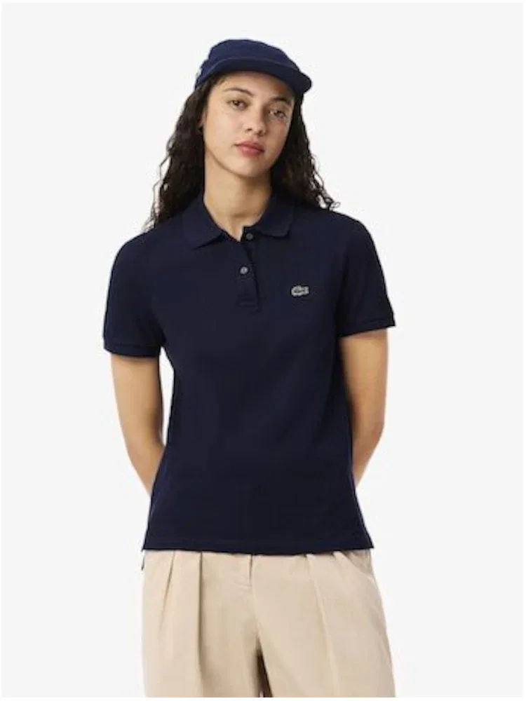 Поло LACOSTE Navy, женское хлопковое — фото 2