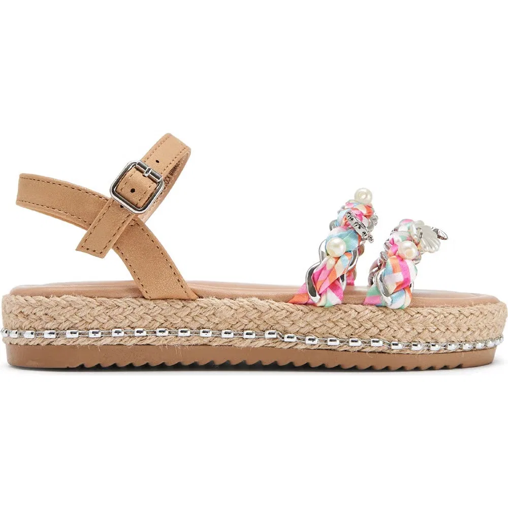 Детские сандалии на танкетке J-Gizmo Steve Madden, Pink/Green Multi — фото 2