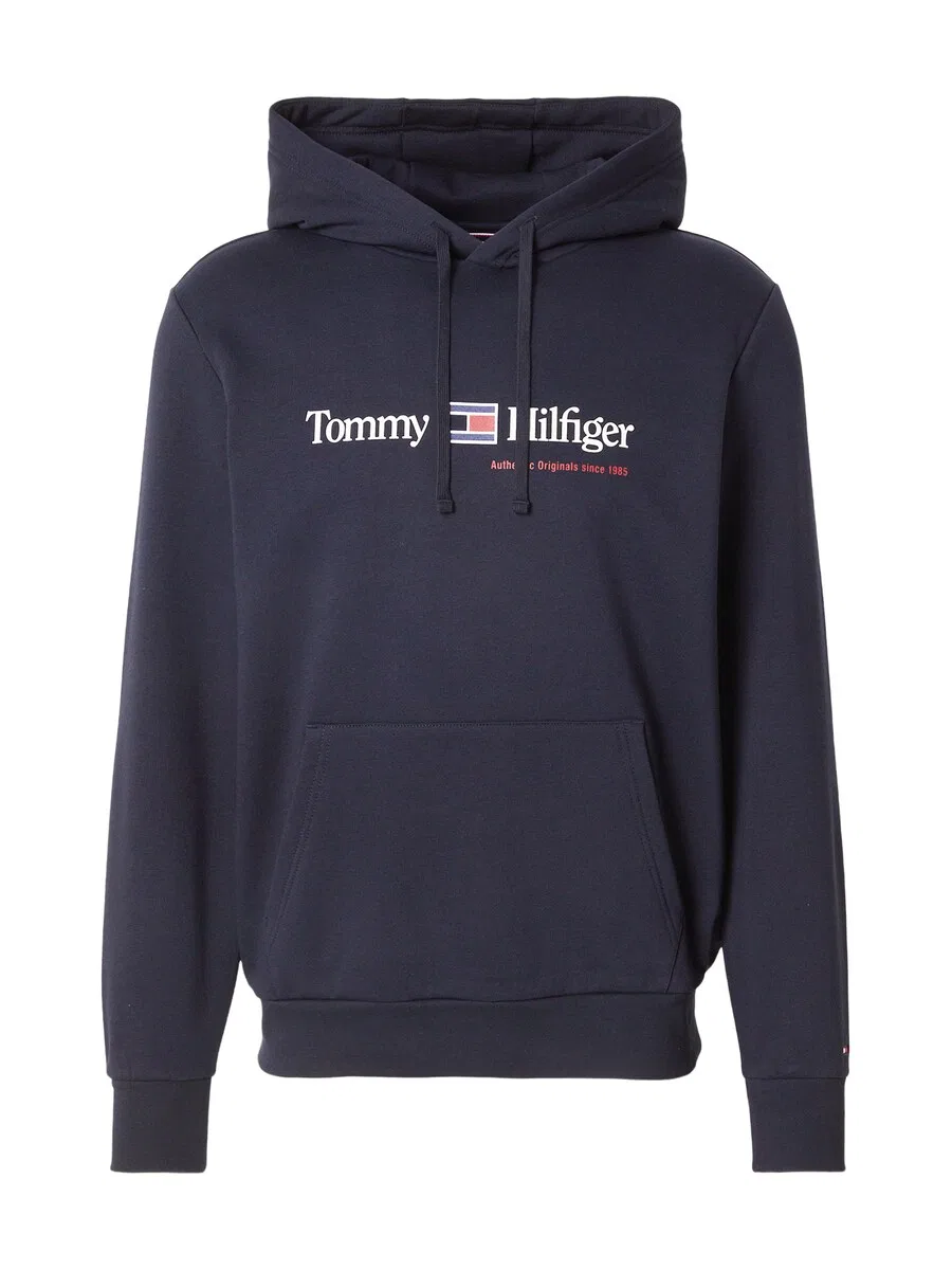 Толстовка TOMMY HILFIGER темно-синего цвета с цветком горечавки
