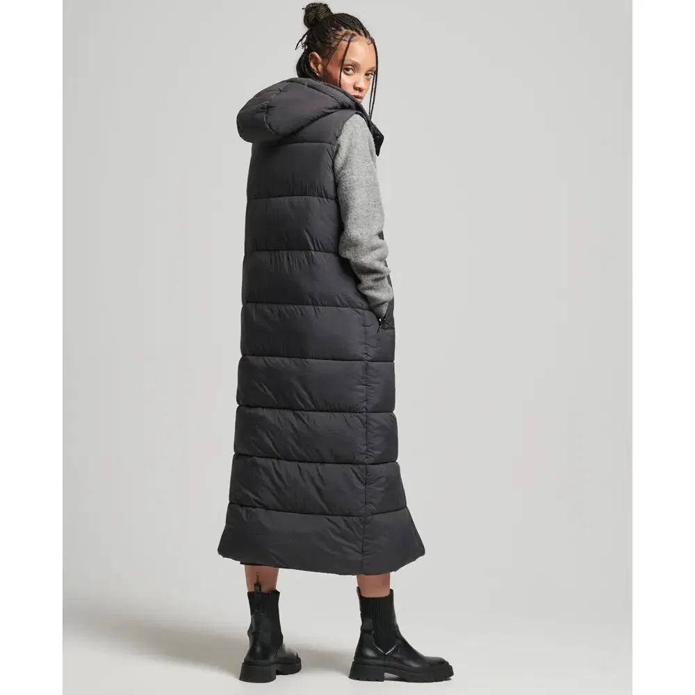 Женская утепленная безрукавка Superdry Ripstop, Цвет: Schwarz — фото 3