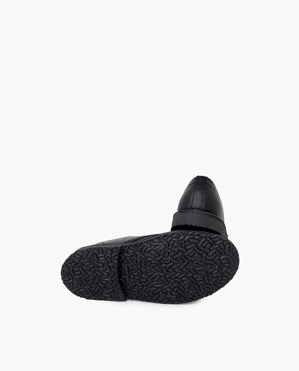 Детские туфли для девочек кожаные blucher Pisamonas, Negro — фото 3