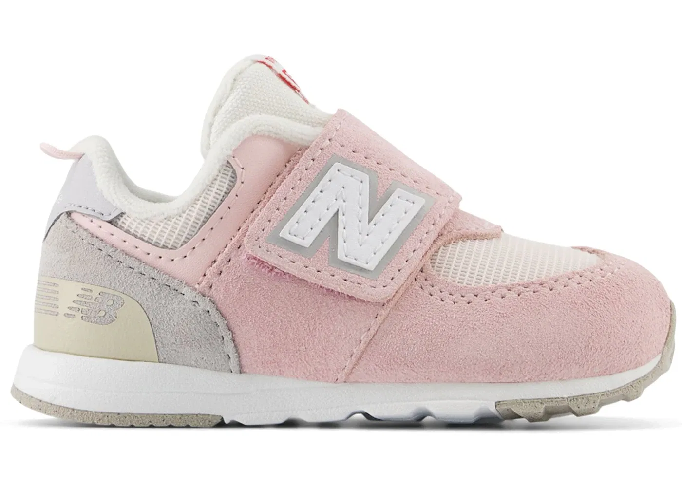 Детские кроссовки с липучками New Balance 574 Hook and Loop, Shell Pink/Rain Cloud